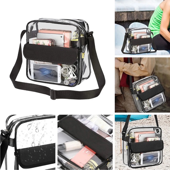 Clear stadium bag with extra side pocket - Picture 8 of 8